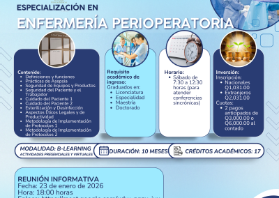 Especialización en Enfermería Perioperatoria